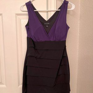 Enfocus Studio Size 12 Purple Black Sleeveless Party Dress